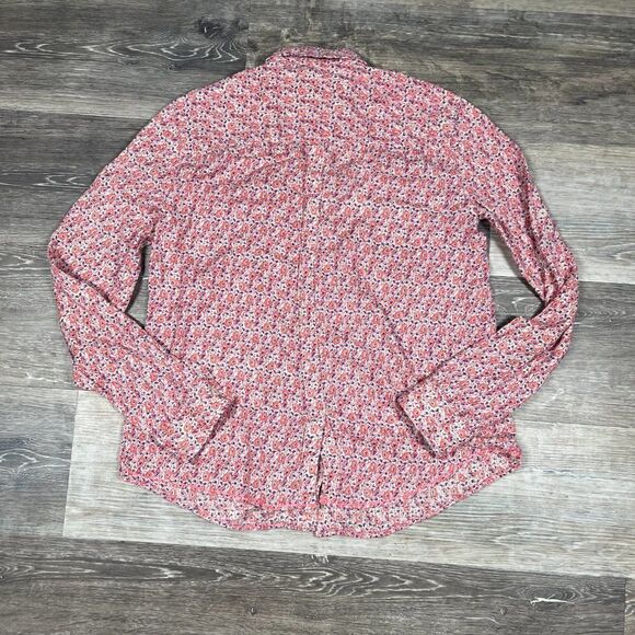 Anthropologie Holding Horses pink floral button blouse Size 2 - Picture 10 of 14